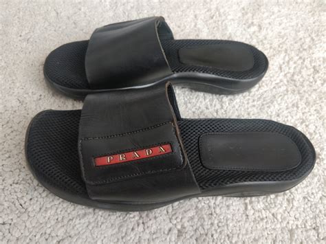 prada mens flip flops|prada sandals for men.